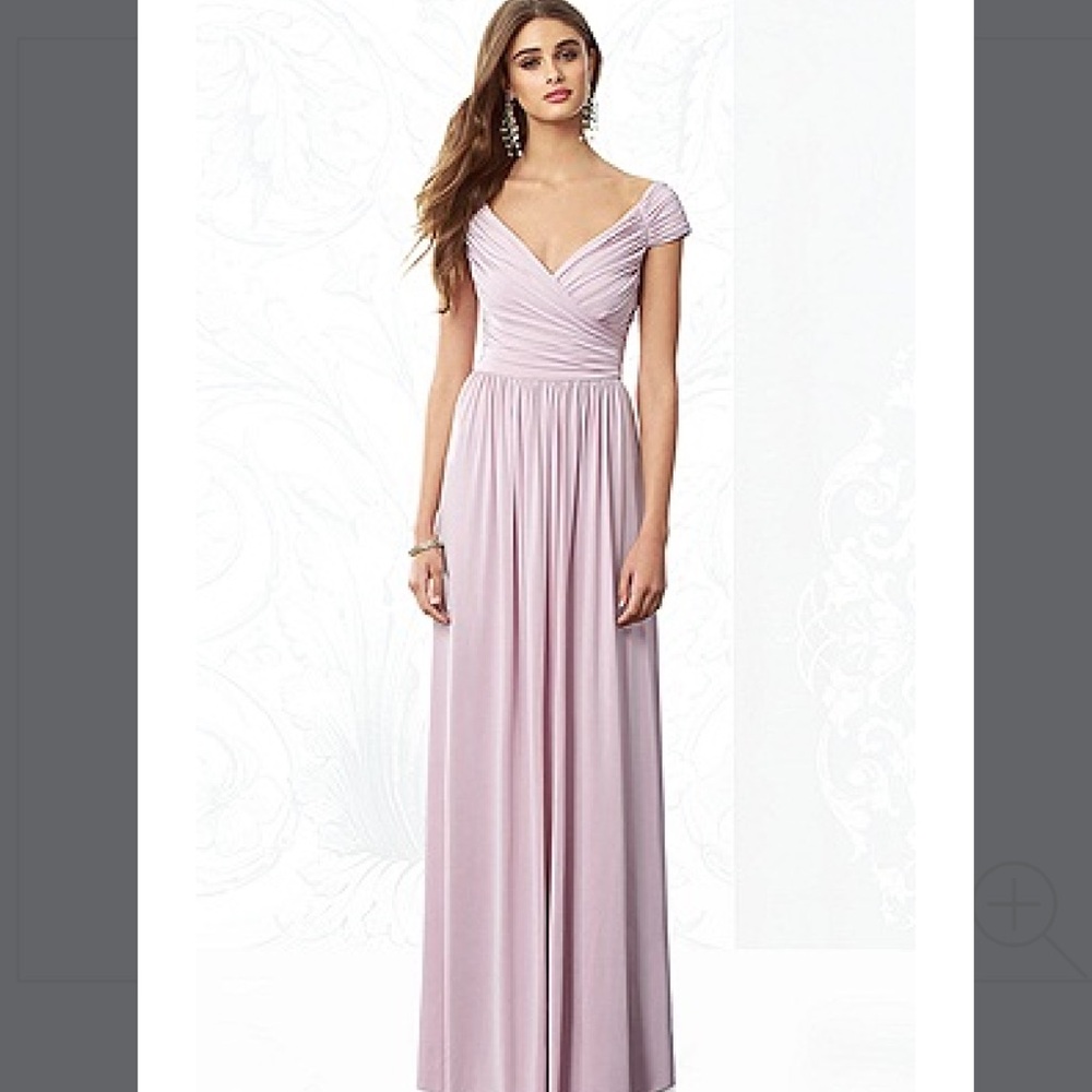 After Six 6697 Bridesmaid Dress Evening Gown Light Rose Pink Stretch Jersey 12 - Picture 1 of 11